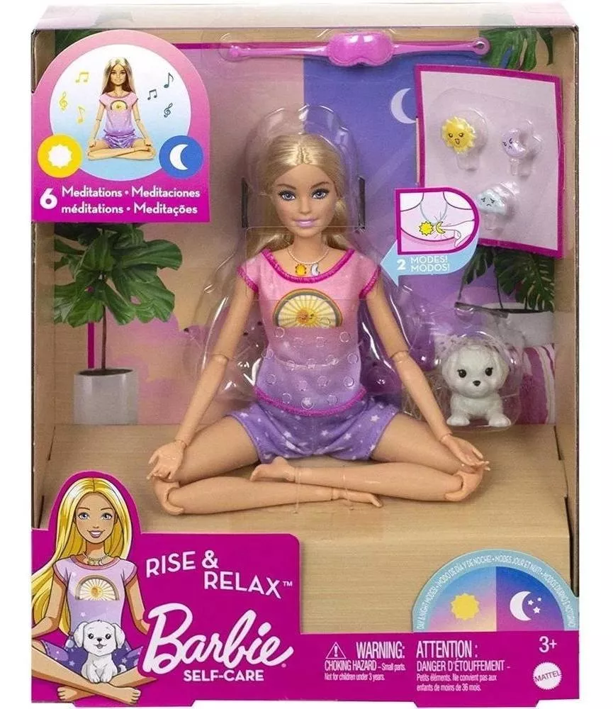 Boneca Barbie Medite Comigo Dia E Noite Mattel Hhx64