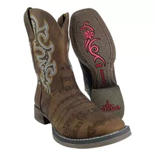 Bota Texana Para Usar Com Vestido Country Cano Curto Goyazes