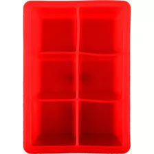 Cubetera Para 6 Cubos De Hielo De 5cm - Cukin Color Rojo