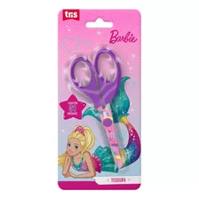 Tesoura Escolar Com Lâmina Decorada Barbie 13cm - Tris