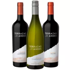 Vino Terrazas De Andes Reserva Cabernet Malbec Chardonnay X3