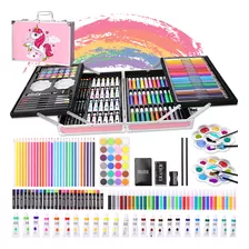 Set De Arte Dibujo Colores Marcadores Lápices Teker 145pcs