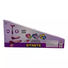 Patinete 2 Em 1 Deluxe Com Luz E Banquinho Rosa Toyng 46573