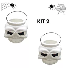 Kit 2 Caveiras Decoração Halloween Lembrancinha De Doces