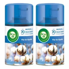 Kit 2 Refil Bom Ar Spray Automático Flor De Algodão 250ml