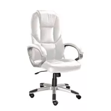 Silla Escritorio Gerencial Con Brazos Y Respaldo Alto Blanca