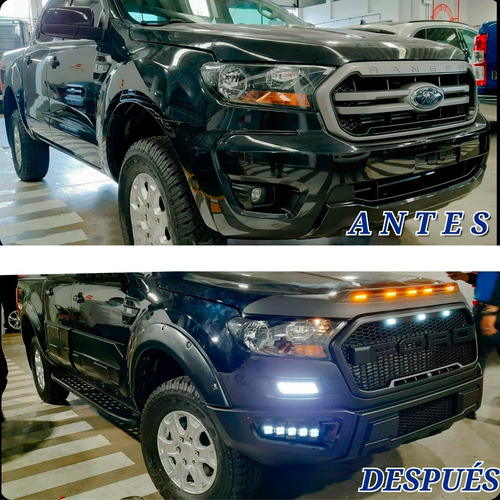 Vista De Cofre Ford Ranger Xl Xlt 2016-2022 Embellecedor Led Foto 6