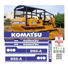 Kit Etiqueta + Adesivos Compatível Trator Komatsu D50 A D50a