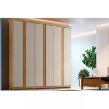 Guarda Roupa Filadélfia 6 Portas 6ptas 4gavs Pés Naturale/of