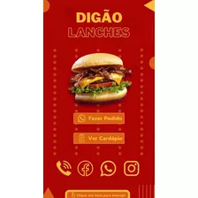 Cartão De Visita Digital Interativo - Lanchonete / Lanche 18