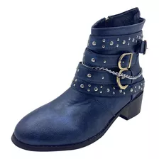 Zapatos Cortos De Piel Tipo Vaquero Tipo Botín Para Mujer Y