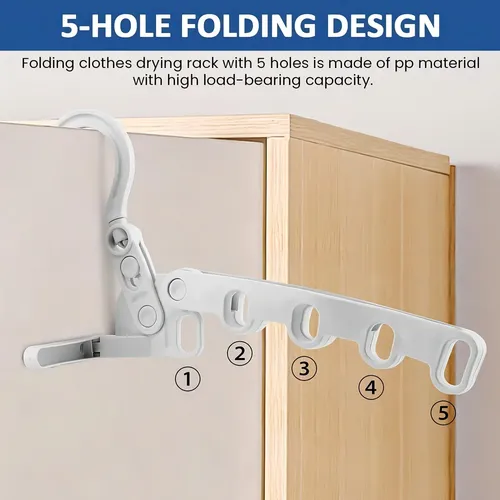 Percha Plegable Para Viaje X6 Unidades Aquaflex Blanco