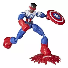 Boneco Capitão América Bend And Flex Marvel F0971 Hasbro