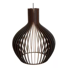 Lustre Pendente Decorativo Madeira Luxo Sala Quarto Home