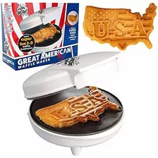 The Great American Usa Waffle Maker- Make Giant 7.5 Patriot