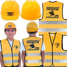 Conjunto De Chaleco Y Sombrero De Construcción Niños ...