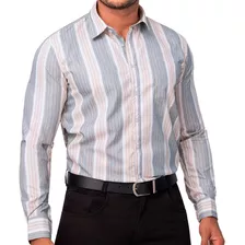 Camisa Stefano Gris-café Para Hombre Croydon