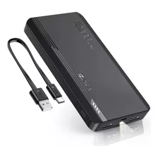 Power Bank Batería Portátil 10000mah 2.1a Carga Bateria Portatil Con 2 Puertos Usb Pila Cargador Externa Compatible Para Ip Samsung Xiaomi, Con Un Cable Micro Usb 20cm 1hora Gar140