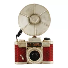 Miniatura Câmera Fotográfica Vermelha Estilo Retrô Vintage