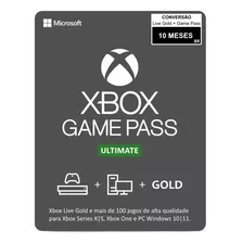 Xbox Ultimate Pass (live Gold 11 Meses + 1 Mês Ultimate)leia