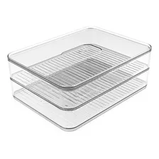 Porta Frios Duplo Organizador De Geladeira Clear Fresh Ou