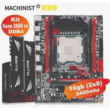 Kit Intel Xeon E5 2680 V4 + Placa X99 Rs9 + 16gb Ddr4 Cor Preto