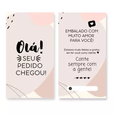 100 Cartões De Agradecimento Para Cliente S/ Personalização