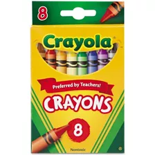 Crayola Crayons, 8 Cores, Fixáveis, Conjunto De 6