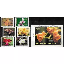 Flora - Orquídeas - Honduras 2002 - Serie + Block Mint