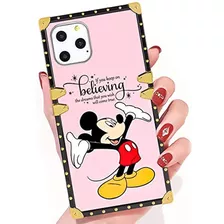 Funda Para iPhone 11 Pro Max De Disney Mouse Mickey Square F