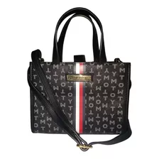 Bolsa Mini Tote Dama Mujer Tommy Hilfiger Azul Con Negro