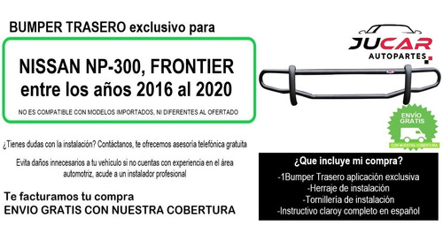 Bumper Burrera Trasera Nissan Np300 Frontier 2016-2020 Foto 6