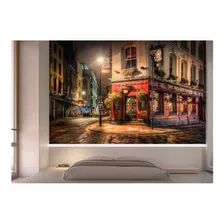 Papel De Parede Cidade Rua Bar Pub Esquina 3d 6m² Ncd135