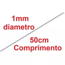 10x Vareta Fibra De Carbono Com 1mm Diametro X 50cm Compr.