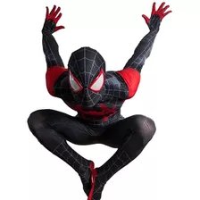 Fantasia Infantil Homem Aranha Miles Morales Roupa Preta