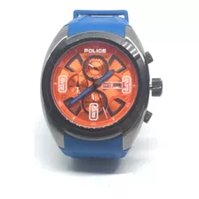 Reloj Police Saturn Color Naranja Chronografo Modelo 13584 J