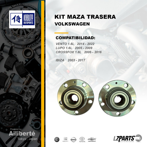 Kit 2 Mazas Traseras Vw Vento Lupo Crossfox 1.6l Con Abs  Foto 2