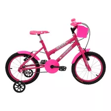 Bicicleta Infantil Aro 16 Passeio Menina Cairu Fadinha Rosa