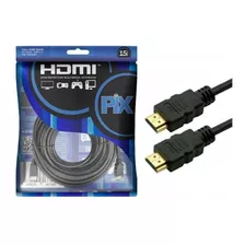 Cabo Hdmi 15m - 1.4 - Ethernet 15 Metros 4k Ultra Hd 3d Pix