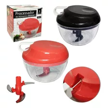 Processador De Alimentos Manual A Corda 3 Laminas Inox 500ml