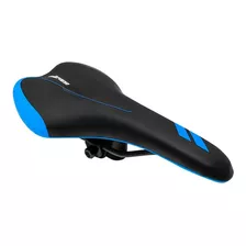 Selim Banco Com Base Color Elleven Sport Anatômico Mtb Speed Cor Preto/azul