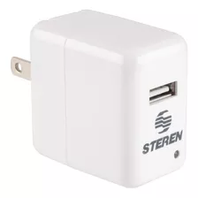 Cargador Usb De Pared Expres De 2.1 Amp Steren Eli-712 Color Blanco