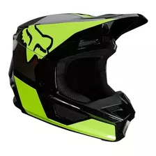 Capacete Infantil fox V1 Revn Preto/amarelo