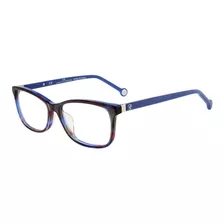 Lente Óptico Carolina Herrera Vhe732 Wayfarer Violet Blue 54