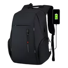 Mochila Con Laterales Usb Negro