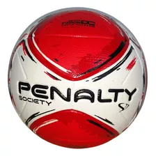 Bola De Futebol Society Penalty Profissional S11 R2 Xxiv Cor Branco/vermelho/preto