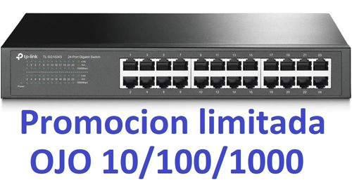 Switch 24 Puertos Gigabit Tplink 10/100/1000 Tl-sg1024s 