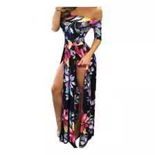 S Vestido Longo Com Macacão Estampa Floral Para Verão Praia