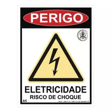 Placa Perigo Risco De Choque