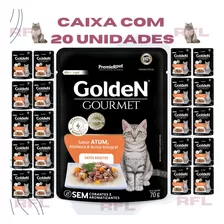 Kit 20un Sachê Golden Gatos Adulto Atum Raçao Molhada